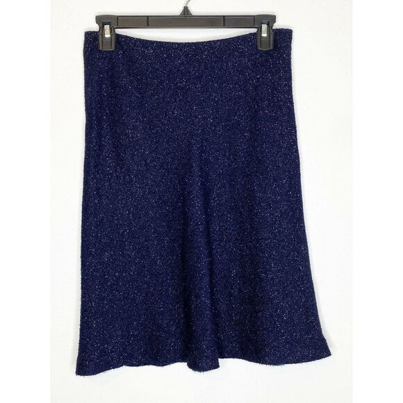 Navy Sparkly Skirt Ellen Tracy - Picture 2 of 4